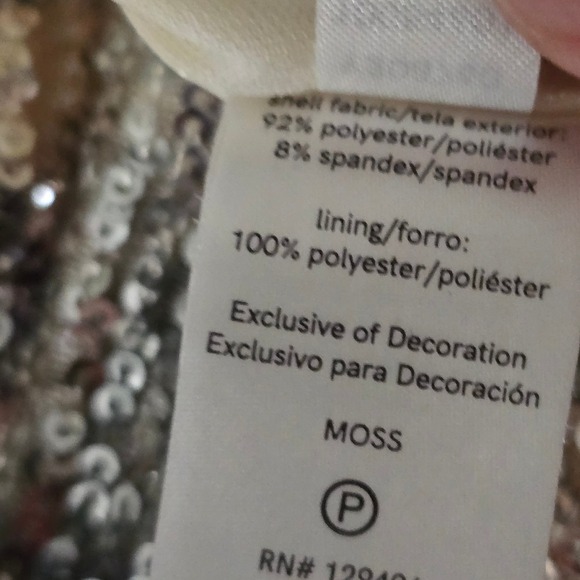 Venus Camo Sequin Long Sleeve V Neck Bodycon Mini Dress Size S - Picture 4 of 8